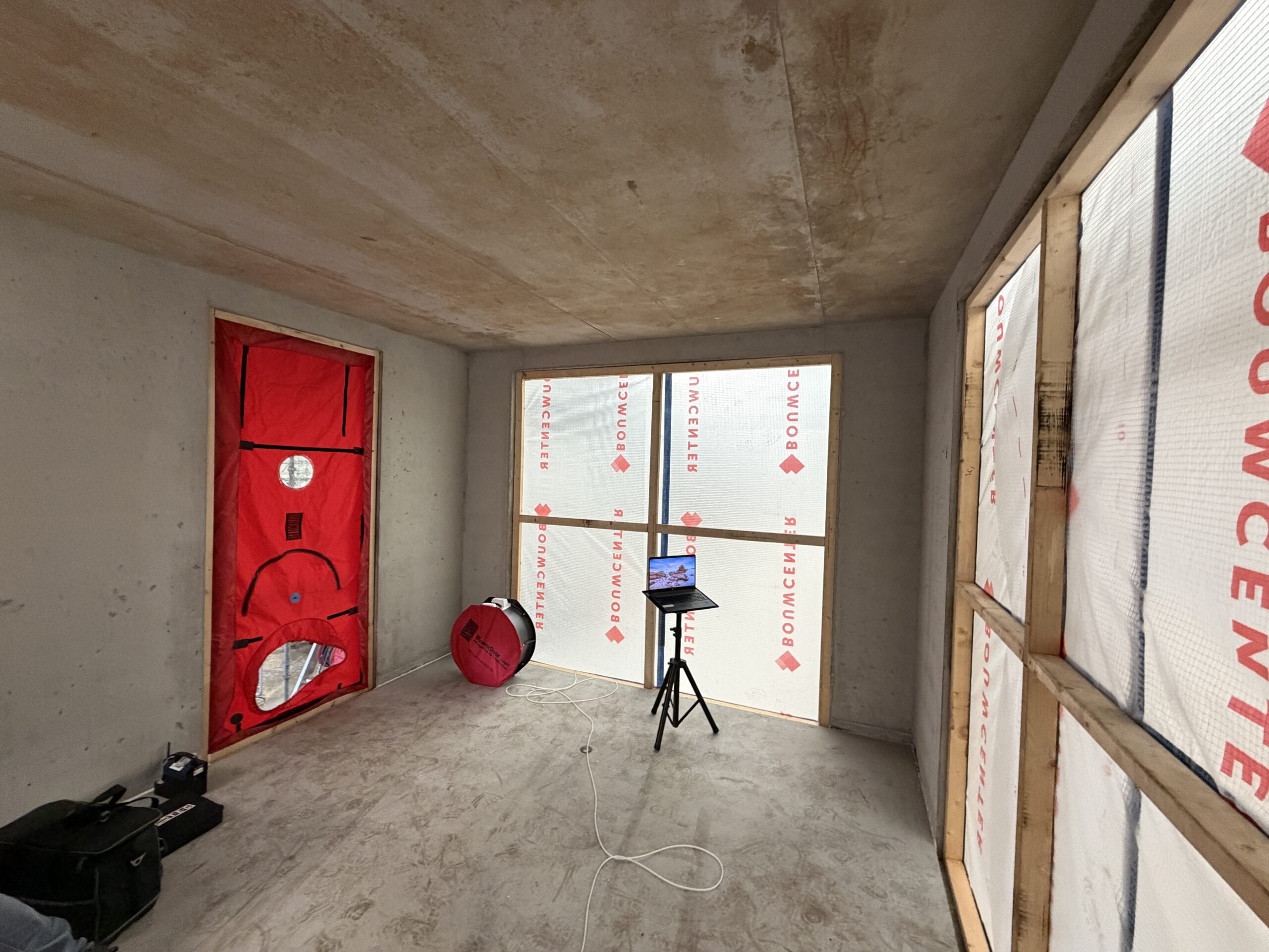 Blowerdoortest op Prefab Casco direct vanuit de Fabriek bij Cascototaal